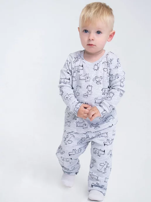 Mami-kids Пижама для новорожденных мальчиков пижамный костюм, вариант, фото 3