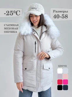 Парка зимняя короткая с мехом с капюшоном Miletti 100028944 купить за 7 254 ₽ в интернет-магазине Wildberries