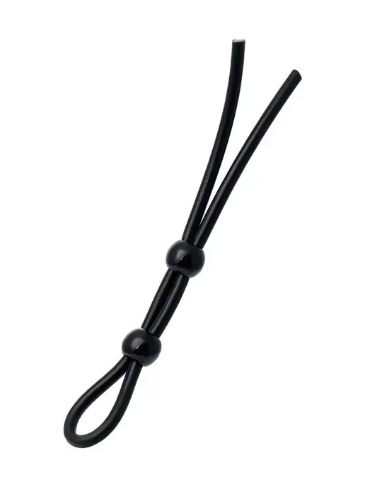TOYFA A-Toys Лассо на пенис с двумя бусинами A-toys, черный, фото 3