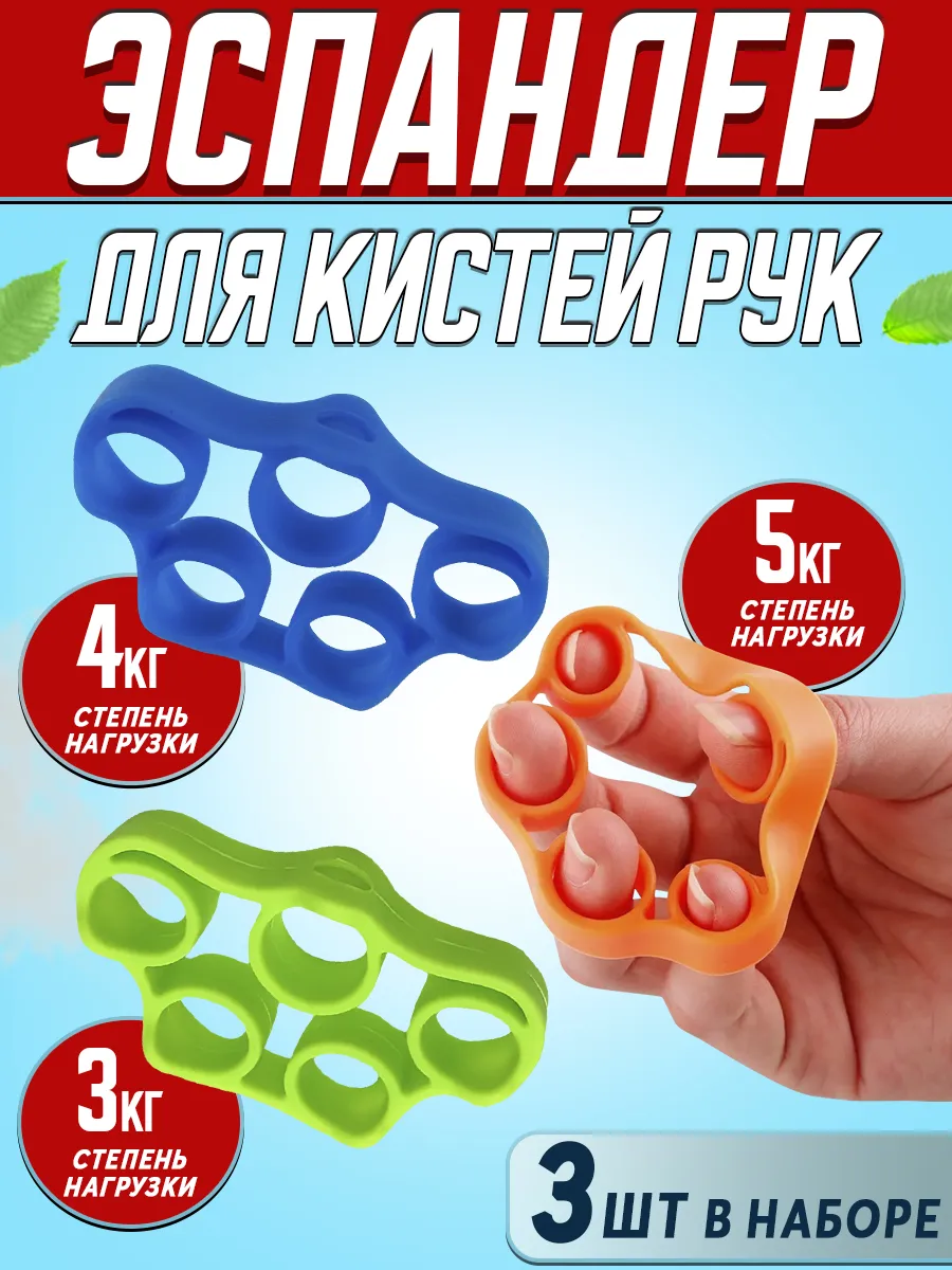 Набор эспандеров кистевых 3шт.