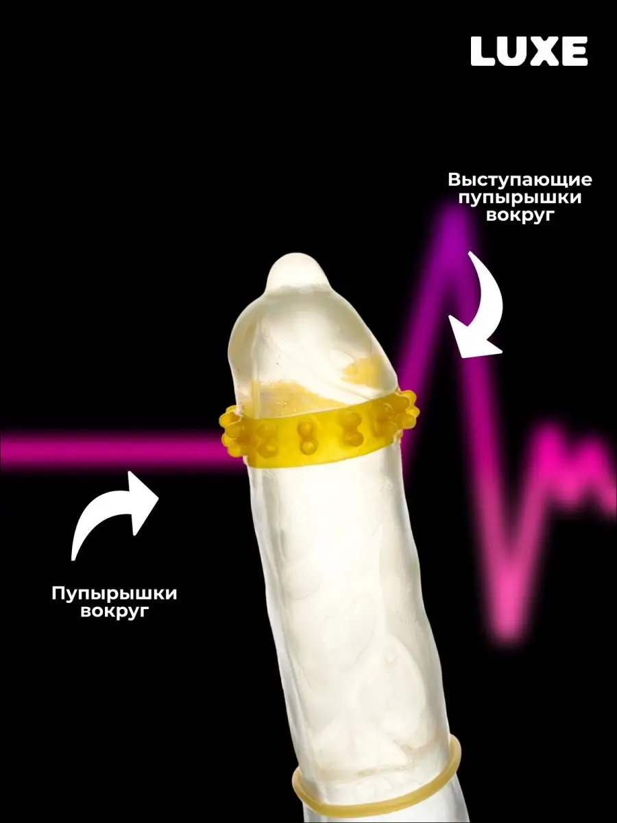 Презервативы с усиками ребристые с пупырышками LUXE 100100910 купить в  интернет-магазине Wildberries