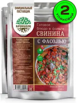 Готовая тушеная свинина с фасолью 500 г Кронидов 100111649 купить за 435 ₽ в интернет-магазине Wildberries