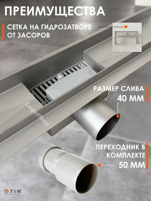 TIM Трап -лоток для душа 70х450мм, вариант, фото 2