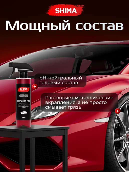 SHIMA Очиститель дисков и кузова DETAILER FERRUM GEL CHERRY 500 мл, 500 мл, фото 7
