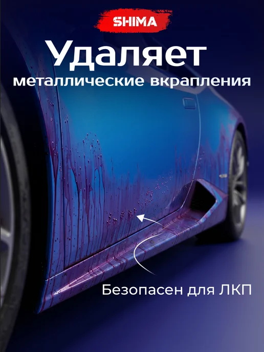 SHIMA Очиститель дисков и кузова DETAILER FERRUM GEL CAR 500 мл, 500 мл, фото 5