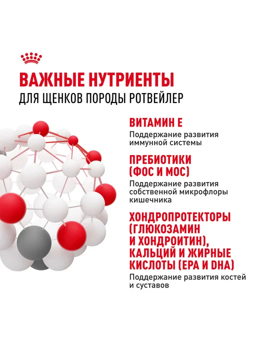 Сухой корм Royal canin Rottweiler Ротвейлер для собак, щенки, 12 кг, фото 6