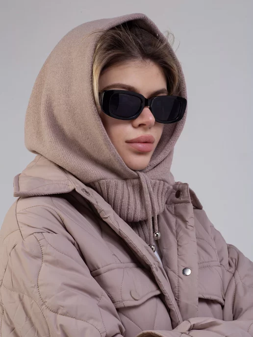 the good. Капор вязаный, бежевый