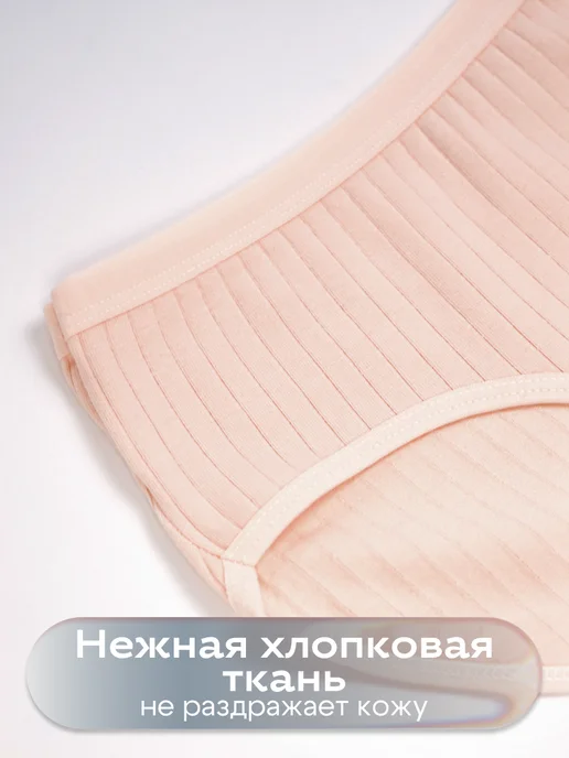 Shedeux Набор хлопковых трусов 5 штук слипы, голубой, фото 4