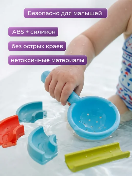 Cudler Игрушка в ванную для малышей для купания, голубой, фото 5
