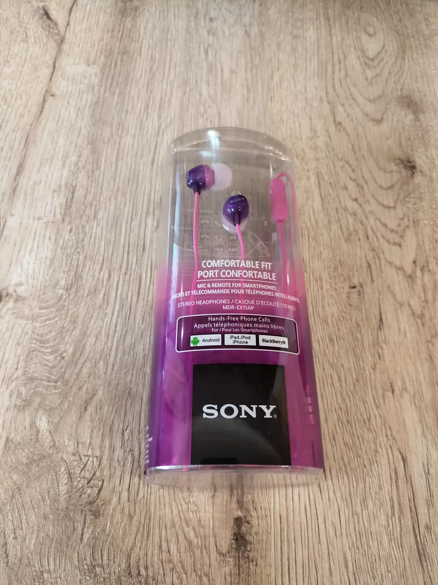 Наушники MDR-EX15 AP с микрофоном Фиолетовый Sony 100464549 купить за 621 ₽  в интернет-магазине Wildberries