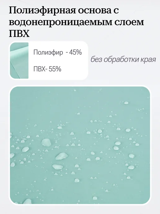 ТПК ПИНСК-ИСКОЖ Клеенка на кровать медицинская ПВХ подкладная 200х130 см, 100x130 см, фото 2