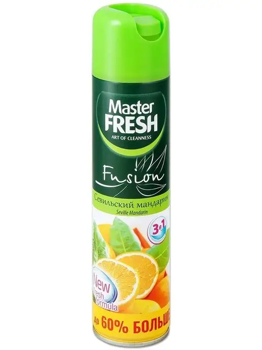 MASTER FRESH Освежитель воздуха Fusion Мандарин, 2шт по 300 мл, 2 шт, 300 мл, фото 2