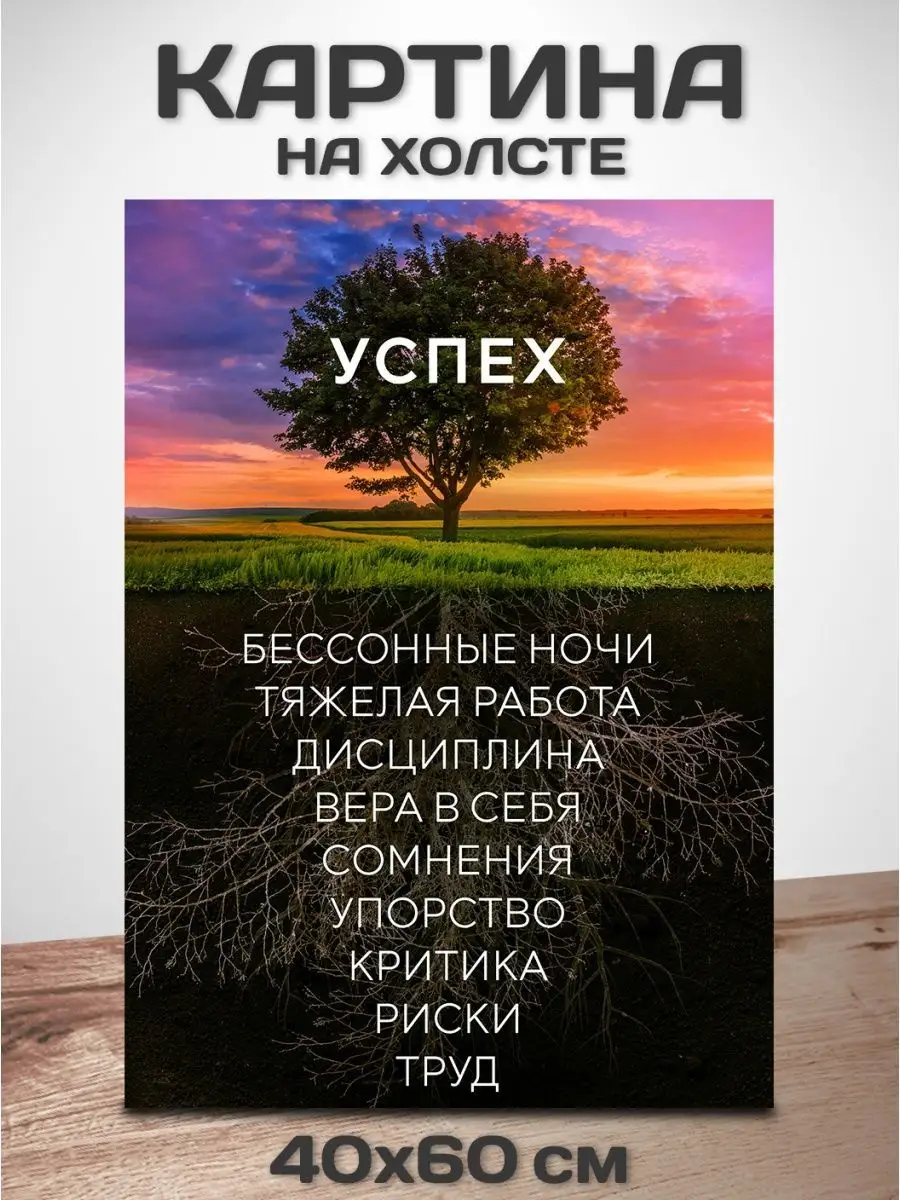 Картина на стену Дерево успеха 40x60 см Richposter 100653722 купить за 812  ₽ в интернет-магазине Wildberries