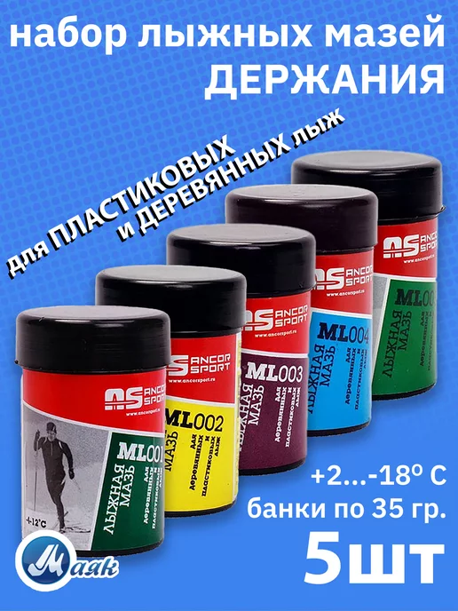 Лыжная фабрика Маяк Мазь держания для лыж набор, вариант