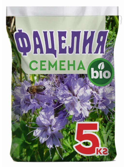 ЭкспертБиоОрганик Фацелия семена цветов сидерат медонос 3 кг, 5 кг, фото 2