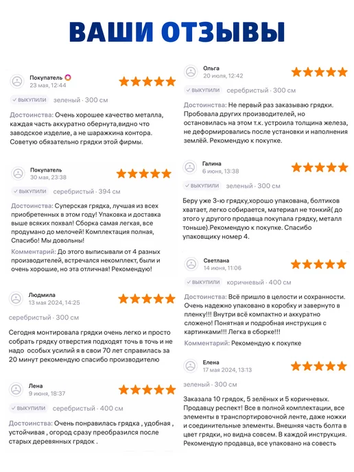 АГРОГРЯДКИ Грядка оцинкованная 0,8 х 2 м, Н 15 см, 0.8x2 м, фото 3