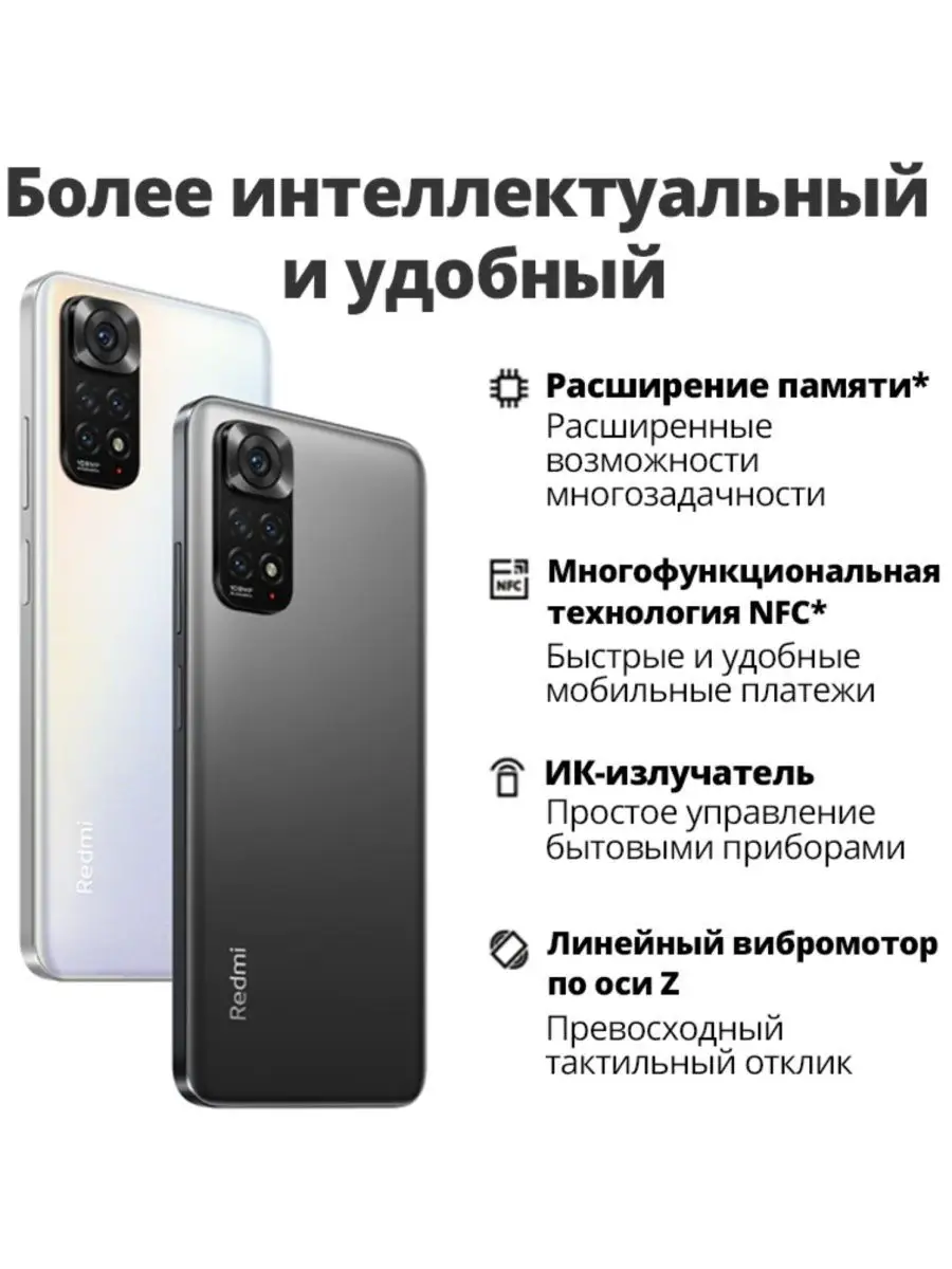 Смартфон Xiaomi Redmi Note 11s 6GB+64GB (Ростест) Xiaomi 100701594 купить в  интернет-магазине Wildberries