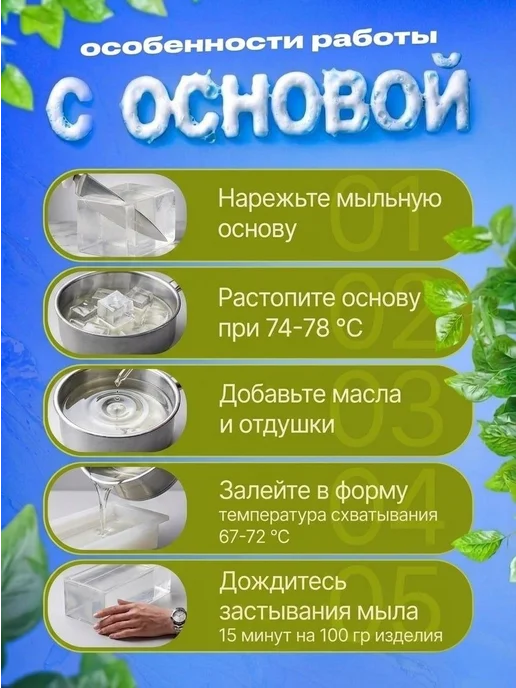 AromaSoap Мыльная основа прозрачная 1кг твердая, 1 кг, фото 5
