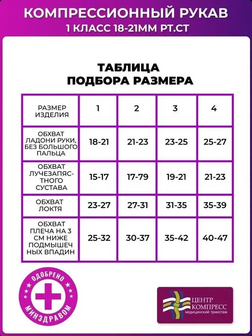 центр компресс Рукав компрессионный с застежкой, бежевый, фото 4