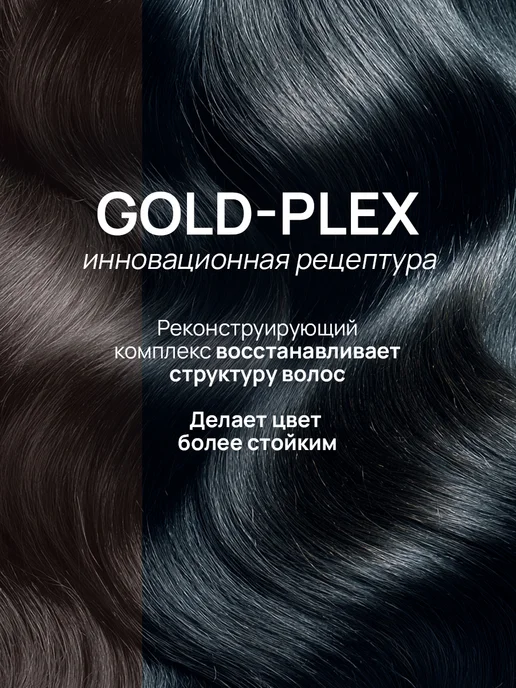 STYLIST PRO Стойкая крем краска для волос Глубокий черный 1.0, черный, фото 5