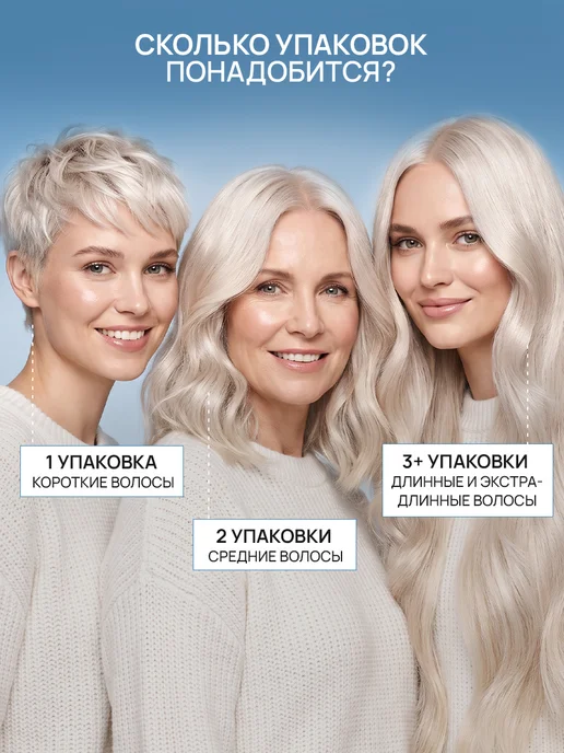 STYLIST PRO Стойкая крем краска для волос 9.22 Жемчужный блонд 2 шт, белый, фото 8