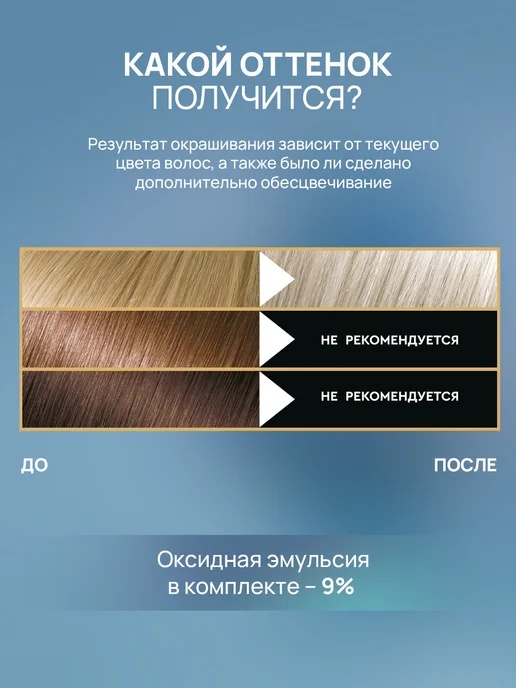 STYLIST PRO Стойкая крем краска для волос Пепельный блонд 9.1, белый, фото 3
