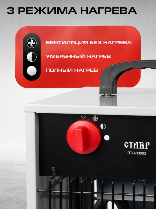 Ставр Пушка тепловая электрическая ПТЭ-3300Э, вариант, фото 4