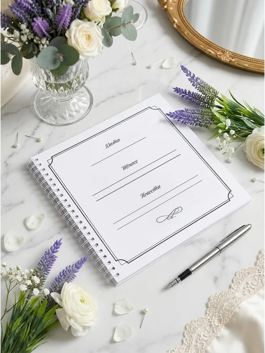bon_box Книга пожеланий на свадьбу 20х20 см, вариант, фото 3
