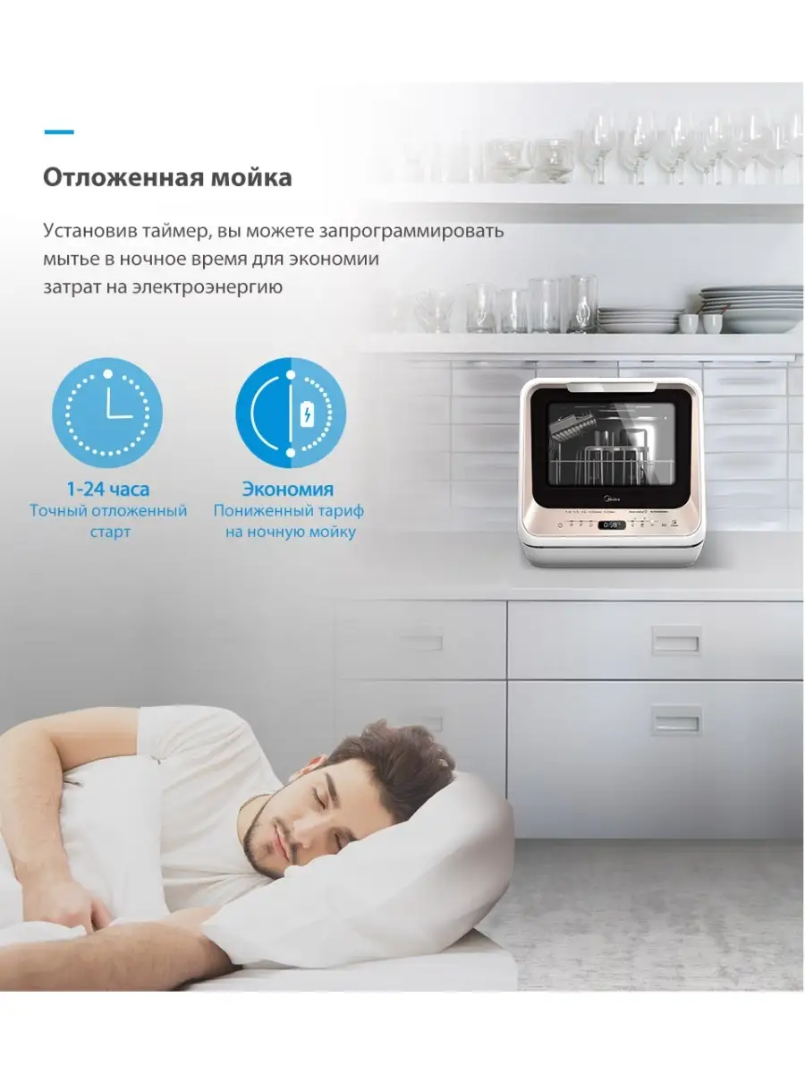 Посудомоечная машина с Wi-Fi MCFD42900GMINI-i Midea 72087548 купить в  интернет-магазине Wildberries