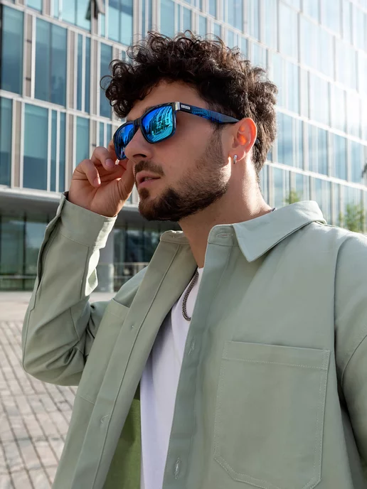 Dubery Sunglasses Солнцезащитные очки поляризационные с антиблик, синий, фото 8