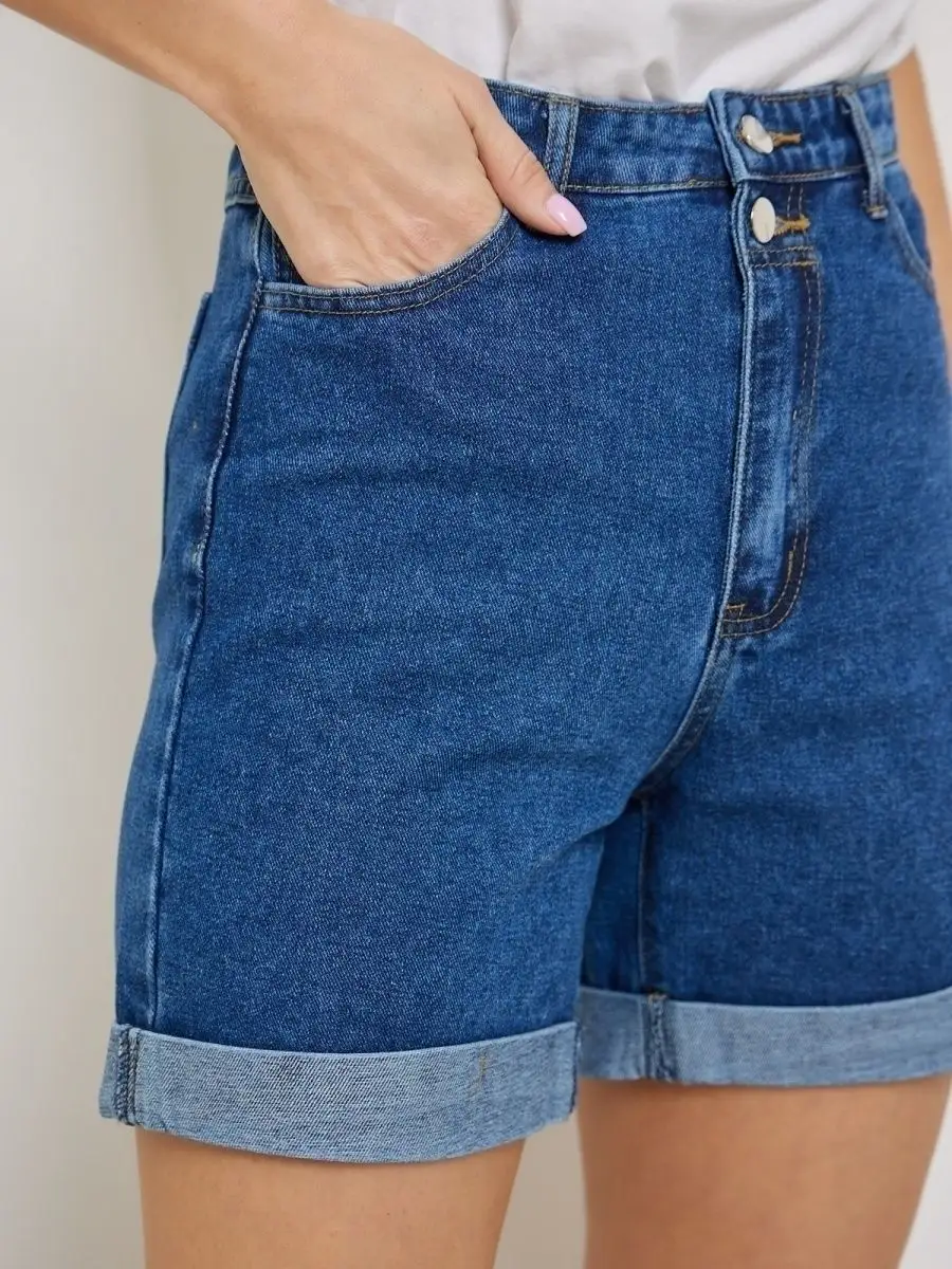 Шорты джинсовые женские с бахромой
