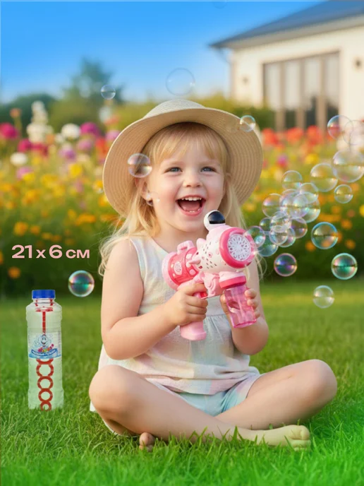 1TOY Мыльные пузыри раствор 1 л жидкость, 500 мл, фото 4