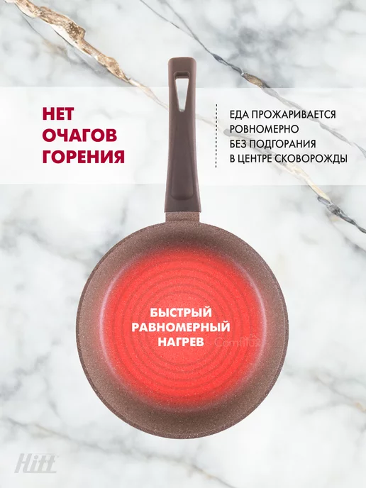 HITT Сковорода 22 см с антипригарным покрытием маленькая, белый, фото 8