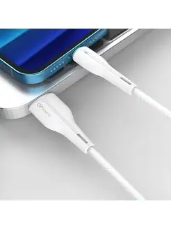 Кабель Lightning GFPower F16L, 3.6A, пвх GFPower. Цвет белый. Вид 4.