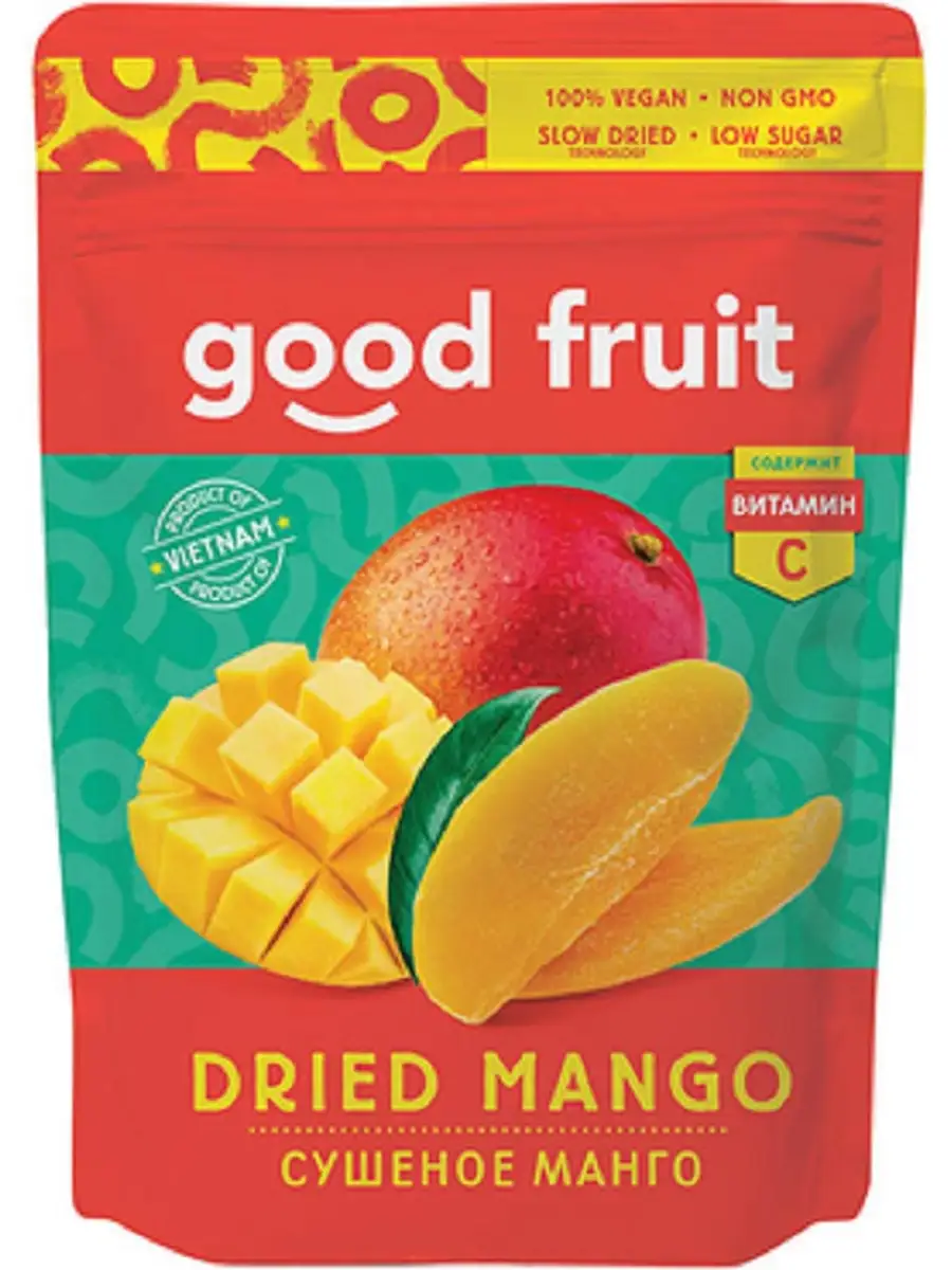 &quot;GOOD FRUIT&quot;, <b>манго</b> сушеное, 100 г. Деликатно высушенные кусочки ...