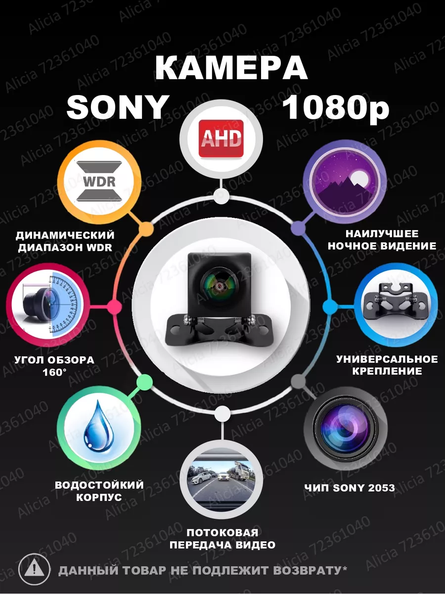 Камера заднего вида TEYES SONY AHD 1080 Teyes 72361040 купить за 2 745 ₽ в  интернет-магазине Wildberries