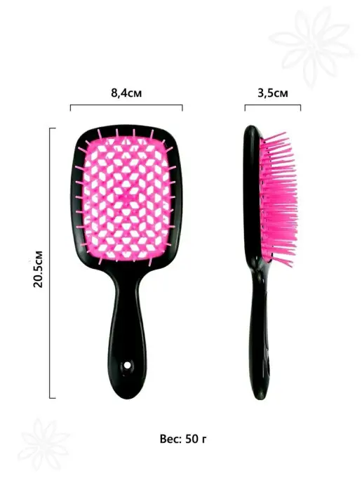 MokCom Расческа массажная для нарощенных волос, черный, фото 5