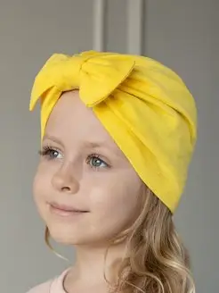 Valeur KIDS Чалма летняя на голову тюрбан с бантом тонкая нарядная