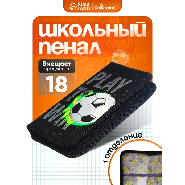 Пенал школьный вместительный подростковый 1 отделение
