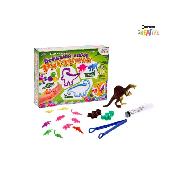Набор для опытов Эврики "Большой набор растушек, динозавры"