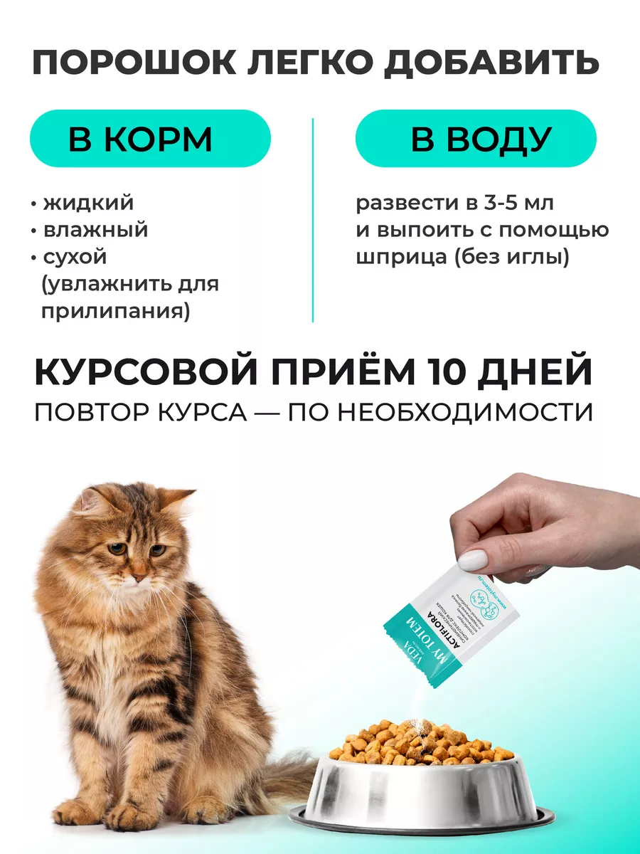 Пробиотики и пребиотик для кошек, комплекс ACTIFLORA, 30х1гр VEDA 72681869  купить за 879 ₽ в интернет-магазине Wildberries