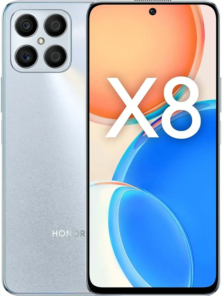 Смартфон Honor X8 6+128 Silver: 6,7