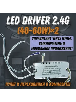 LED DRIVER 2.4G BT-CX(40-60W)*2+пульт+комплект переходников Profit 72771719 купить за 1 731 ₽ в интернет-магазине Wildberries