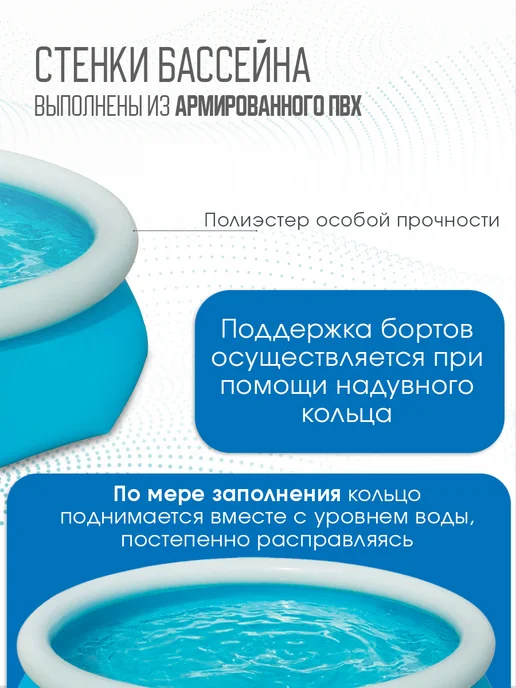 Bestway Бассейн с надувным кольцом 244х61 см, 305x76 см, фото 4