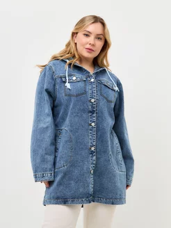 Куртка джинсовая длинная демисезон Nicole Ferro 72809511 купить за 2 782 ₽ в интернет-магазине Wildberries