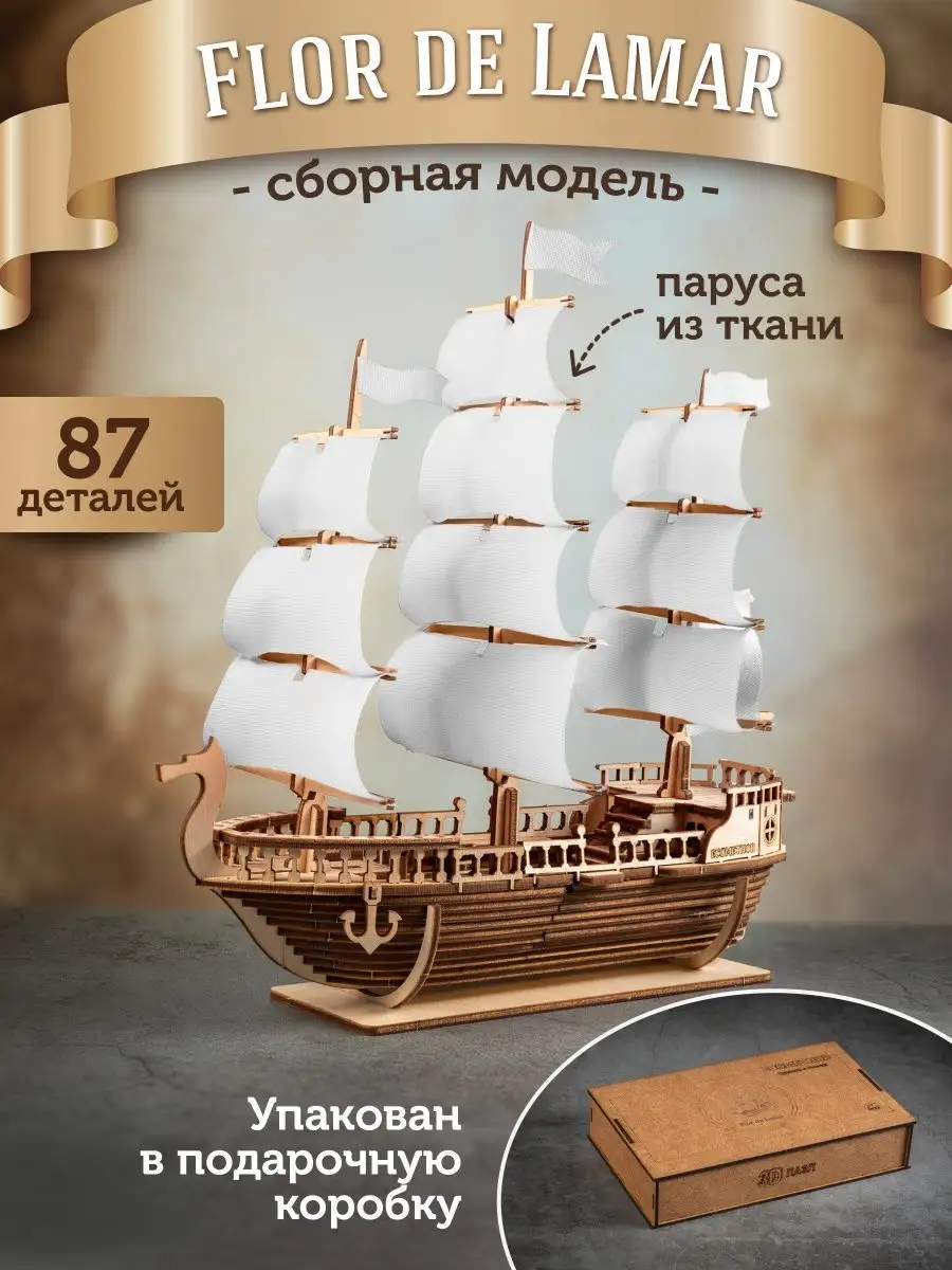 3Д модель парусника, 3D модель корабля на заказ в СПб