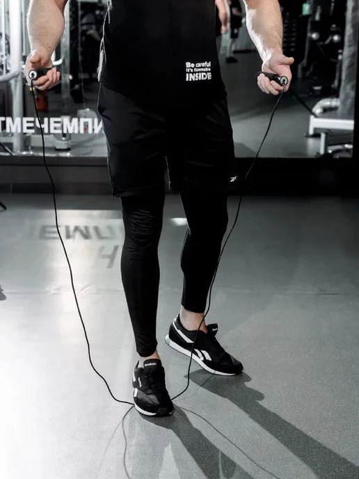 Shark Fit Скакалка спортивная для фитнеса взрослая детская, черный, фото 6