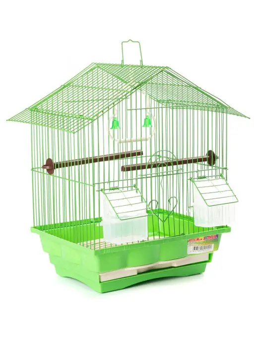 4mypet Алиса Клетка для птиц с треугольной крышей, 30x23x39 см, 30x23x39 см