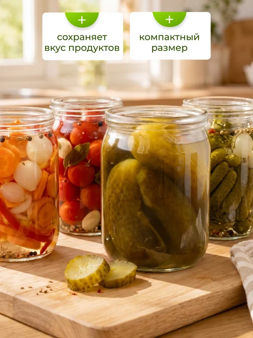 crafy Стеклянные банки для консервирования, 8 шт, фото 5