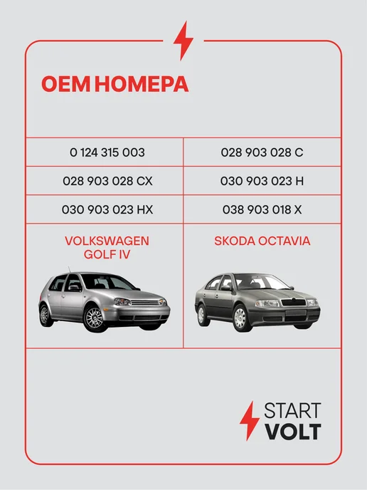 STARTVOLT Генератор для VAG Octavia Golf, вариант, фото 2